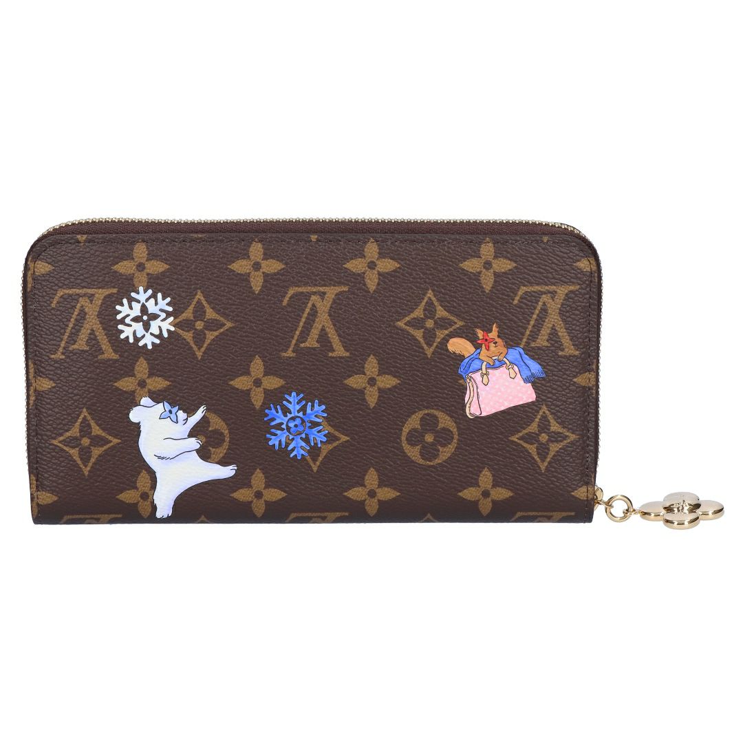 ルイヴィトン LOUIS VUITTON 長財布 モノグラム ホリディ・コレクション 村上隆 LV M26256 ジッピー･ウォレット スノーウィパール