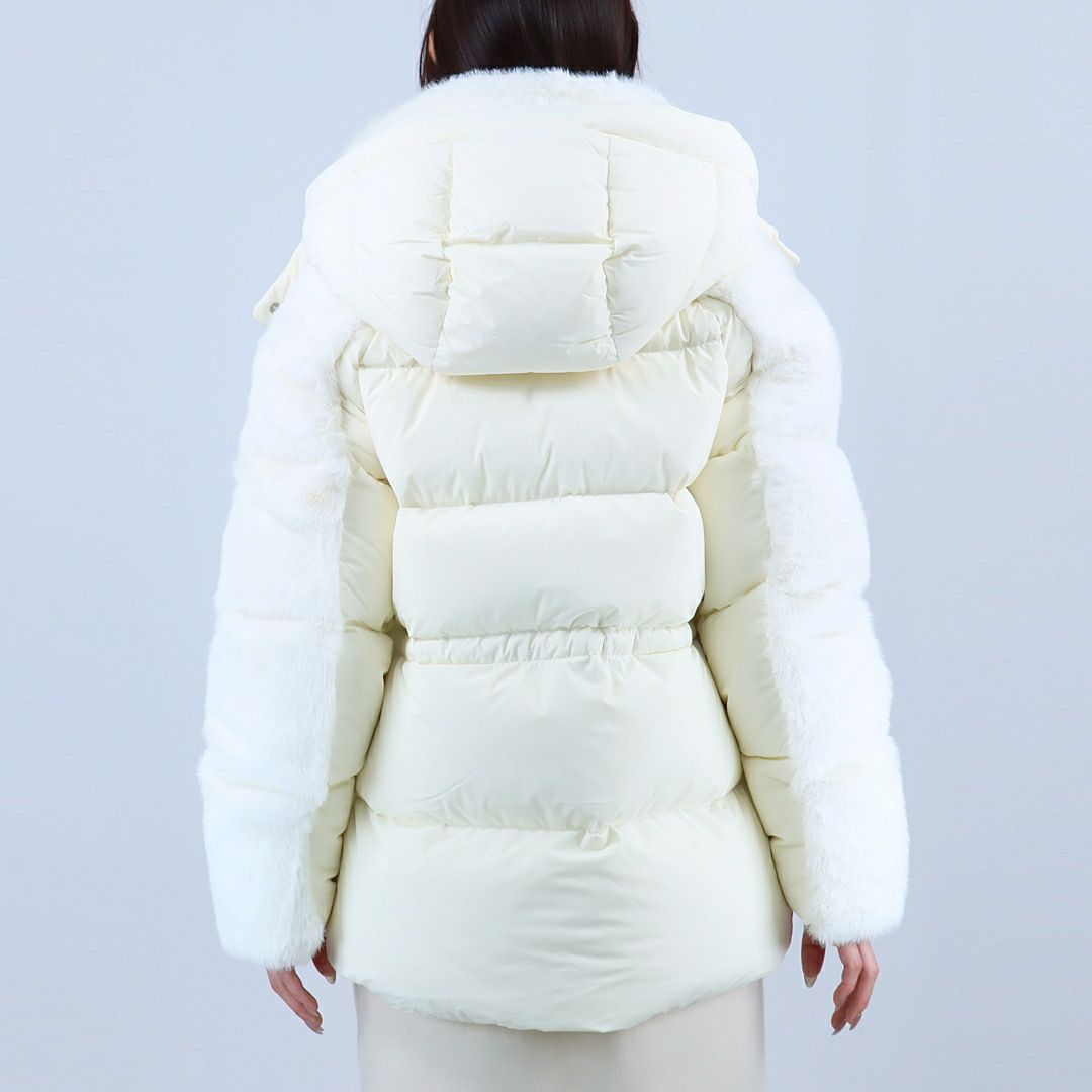 マッカージュ MACKAGE レディスダウンジャケット エコファー もこもこ フーディ 異素材ミックス CASSIDY CREAM