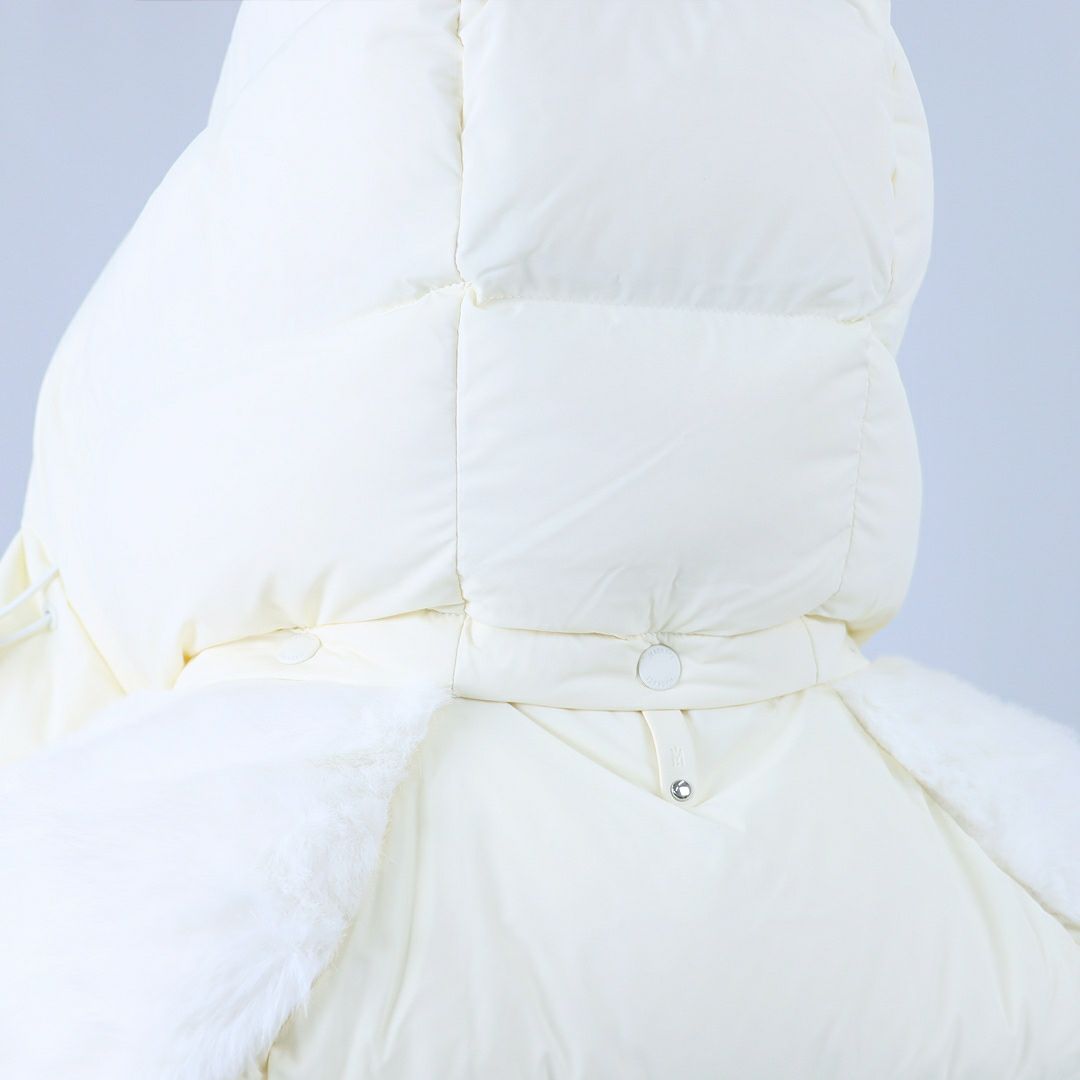 マッカージュ MACKAGE レディスダウンジャケット エコファー もこもこ フーディ 異素材ミックス CASSIDY CREAM