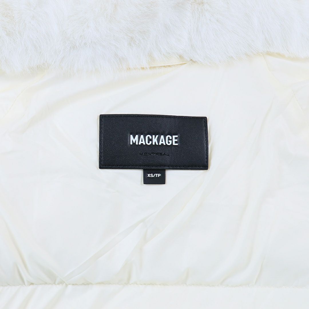 マッカージュ MACKAGE レディスダウンジャケット エコファー もこもこ フーディ 異素材ミックス CASSIDY CREAM