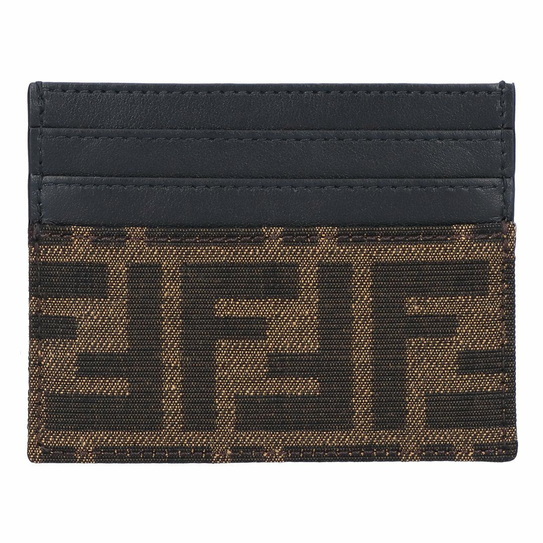 フェンディ FENDI カードケース 名刺入れ FFジャカード カードケース 7M0164 ALWK-F0L3T TOBACCO+DARK BROWN+BLA
