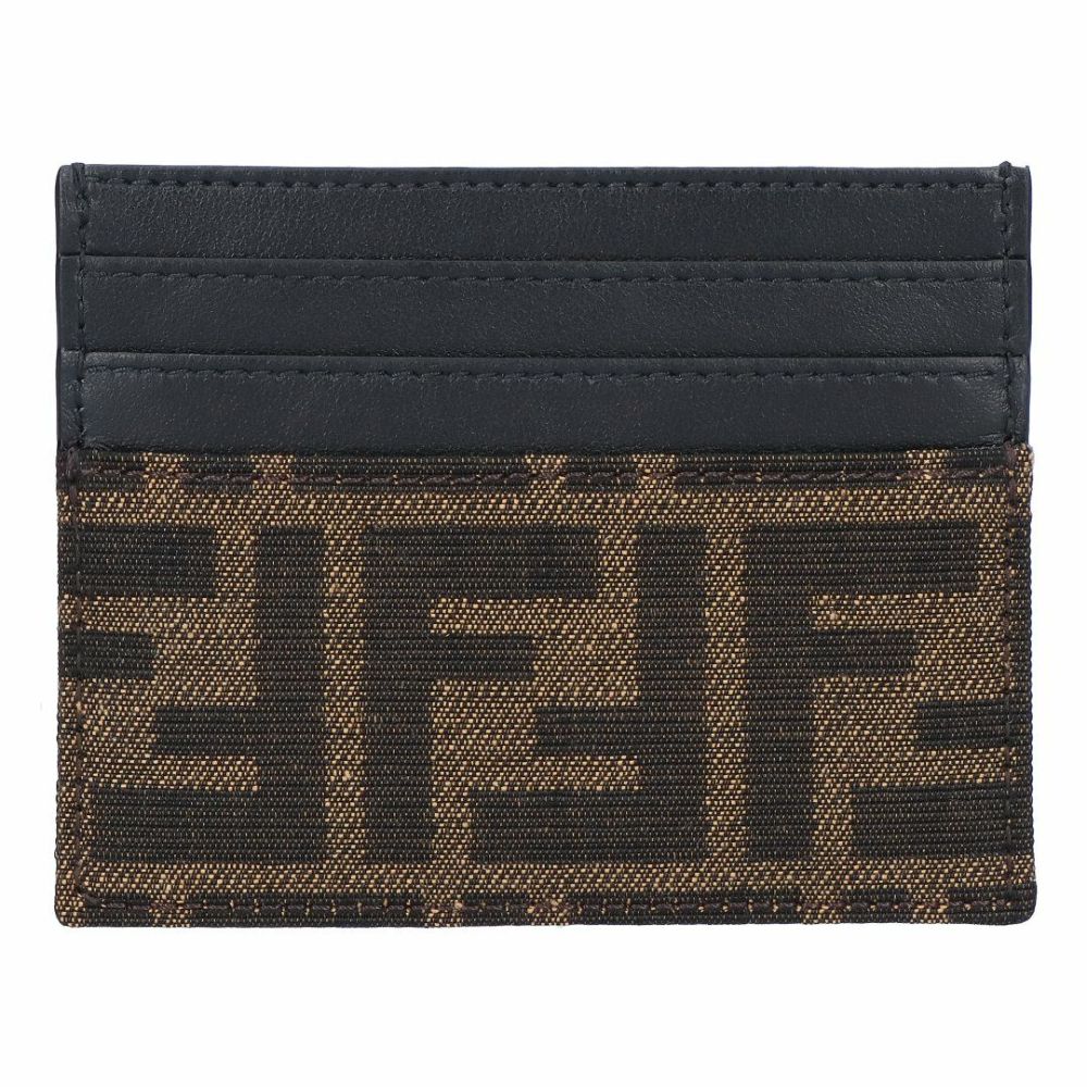 フェンディ FENDI カードケース 名刺入れ FFジャカード カードケース 7M0164 ALWK-F0L3T TOBACCO+DARK BROWN+BLA