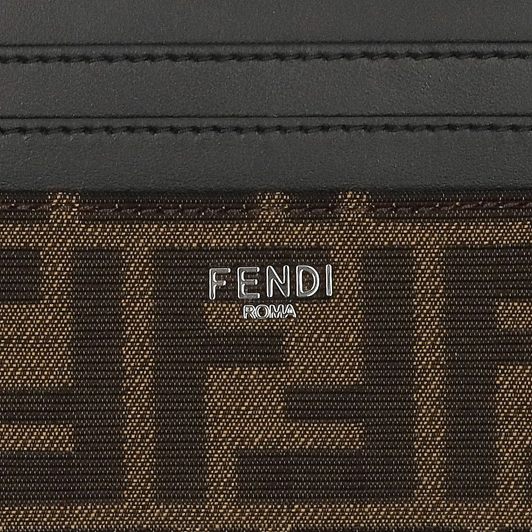 フェンディ FENDI カードケース 名刺入れ FFジャカード カードケース 7M0164 ALWK-F0L3T TOBACCO+DARK BROWN+BLA