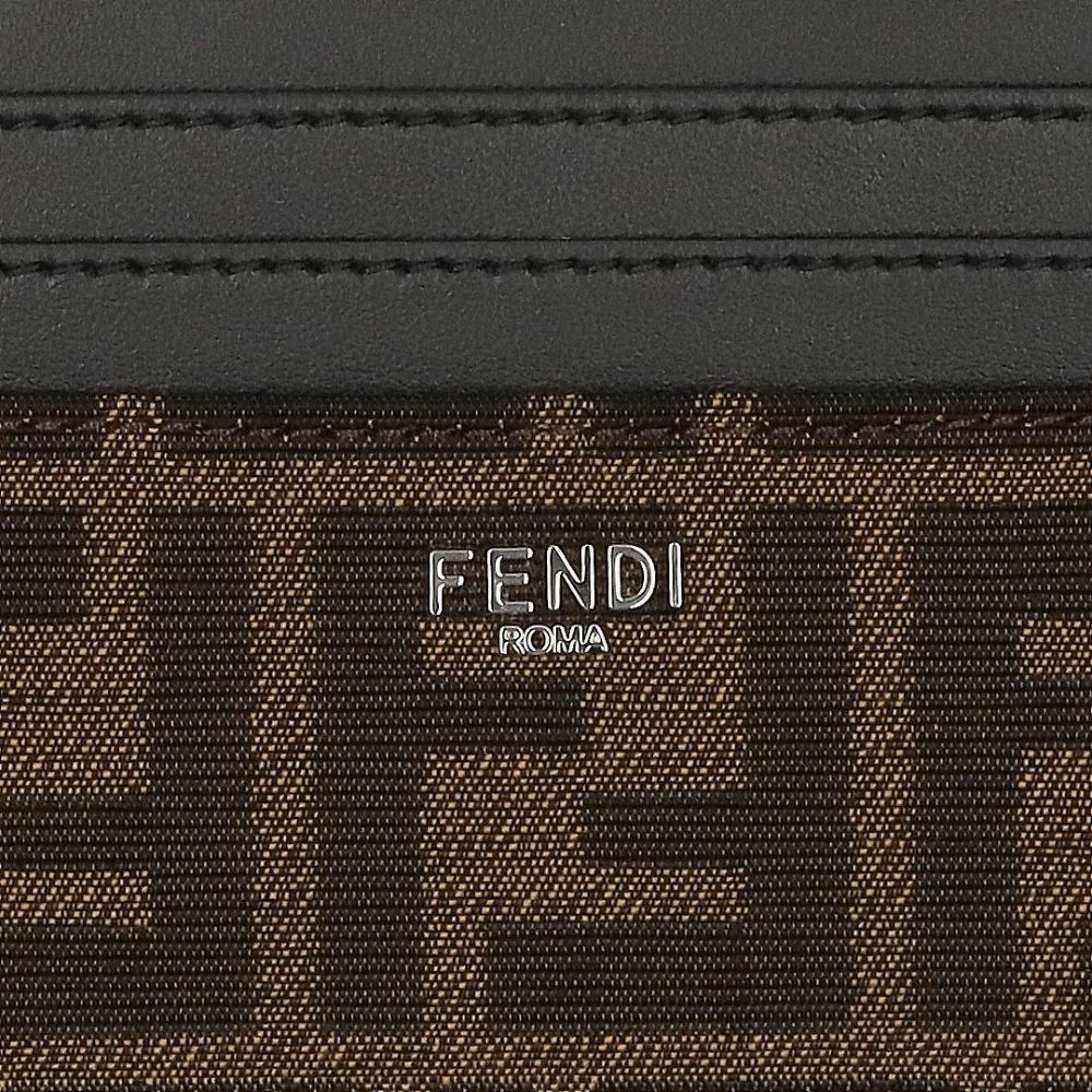フェンディ FENDI カードケース 名刺入れ FFジャカード カードケース 7M0164 ALWK-F0L3T TOBACCO+DARK BROWN+BLA
