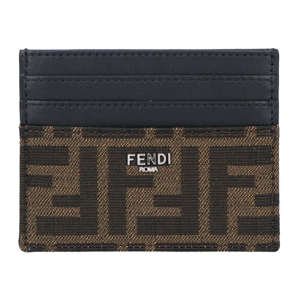 フェンディ FENDI カードケース 名刺入れ FFジャカード カードケース 7M0164 ALWK-F0L3T TOBACCO+DARK BROWN+BLA
