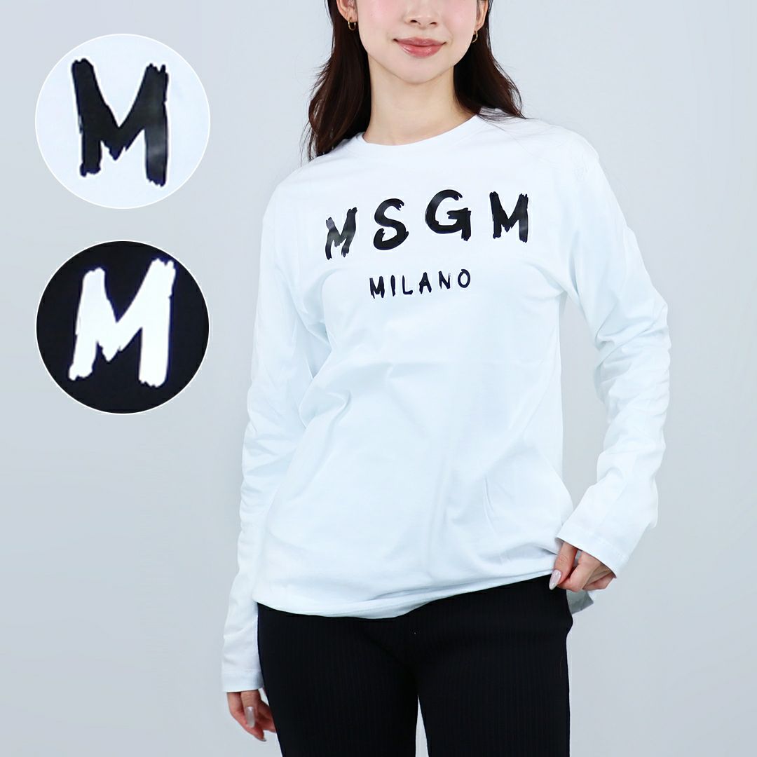 エムエスジーエム MSGM キッズ レディース 長袖 Tシャツ ロンT ロゴTシャツ F5MSJUTH008 JERSEY LONG SLEEVE T-SHIRT UNISEX