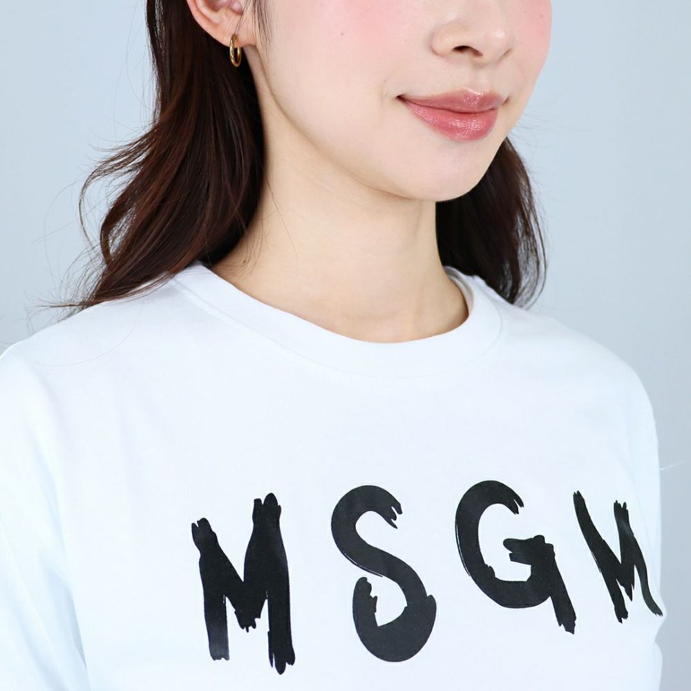 エムエスジーエム MSGM キッズ レディース 長袖 Tシャツ ロンT ロゴTシャツ F5MSJUTH008 JERSEY LONG SLEEVE T-SHIRT UNISEX