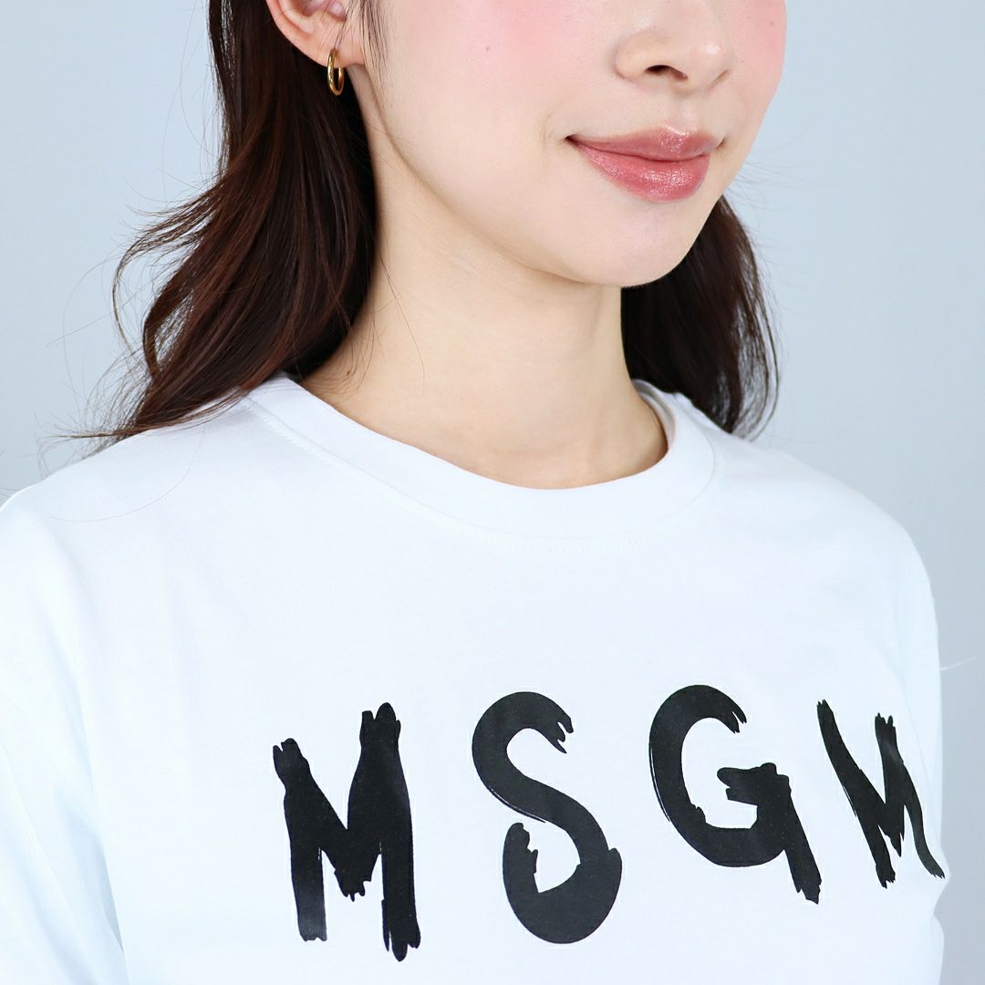エムエスジーエム MSGM キッズ レディース 長袖 Tシャツ ロンT ロゴTシャツ F5MSJUTH008 JERSEY LONG SLEEVE T-SHIRT UNISEX