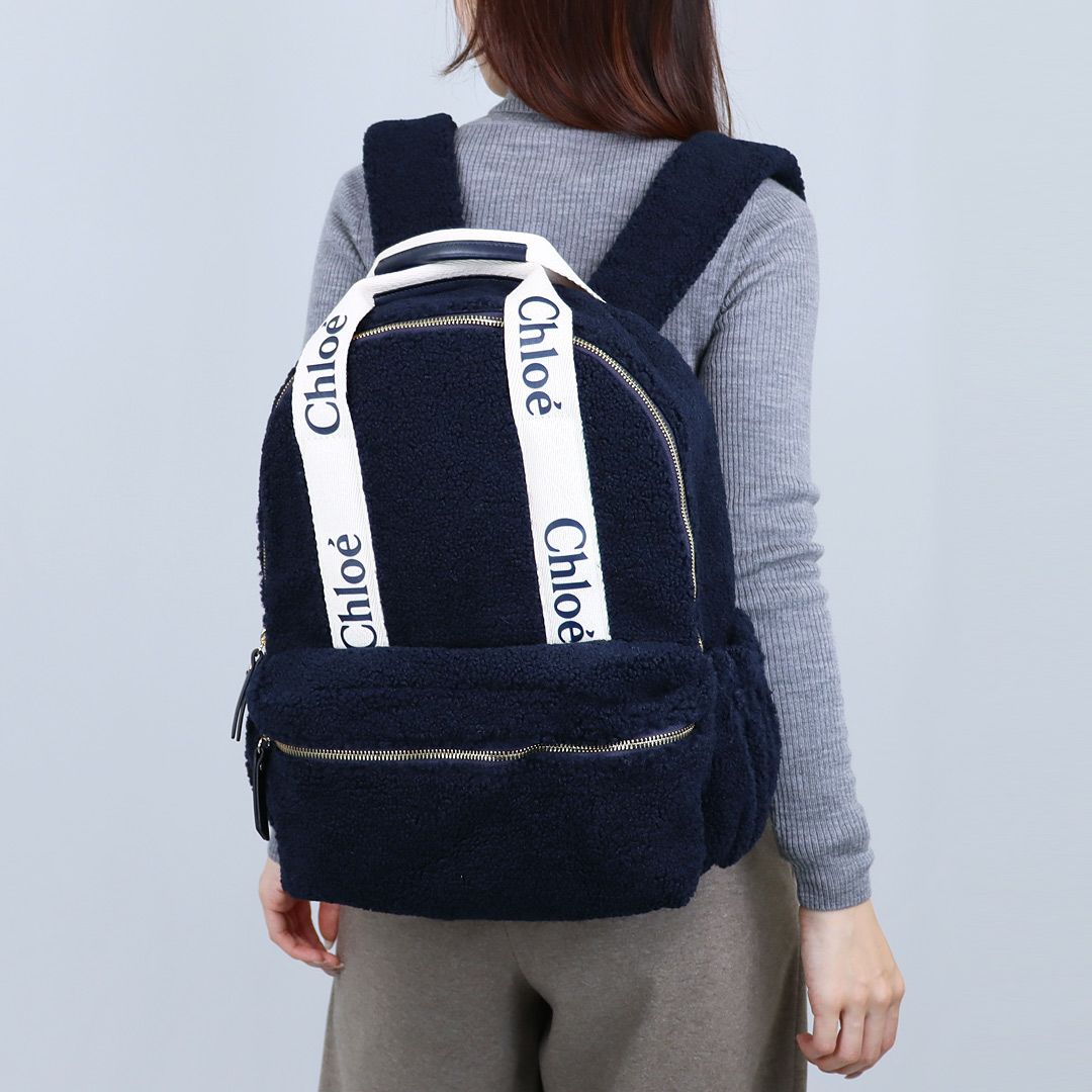 クロエ CHLOE リュックサック バックパック キッズ kids C20687 859 NAVY