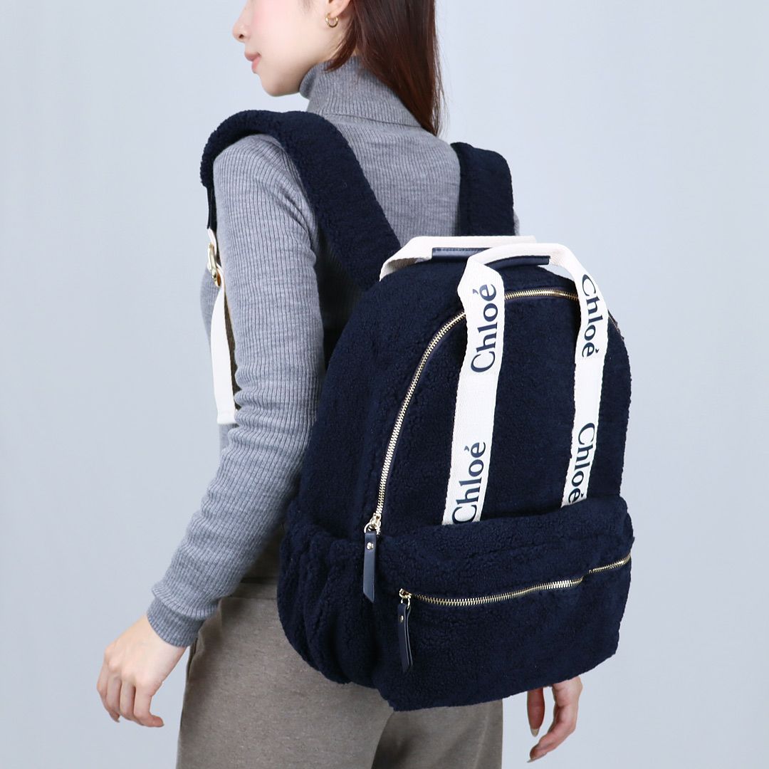 クロエ CHLOE リュックサック バックパック キッズ kids C20687 859 NAVY