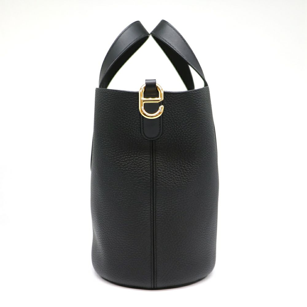 【リユース品】 エルメス HERMES バッグ ハンドバッグ インザループ23 ブラック/ゴールド金具 【お取り寄せ】