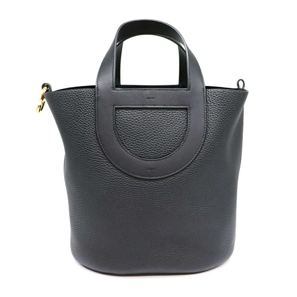 【リユース品】 エルメス HERMES バッグ ハンドバッグ インザループ23 ブラック/ゴールド金具 【お取り寄せ】