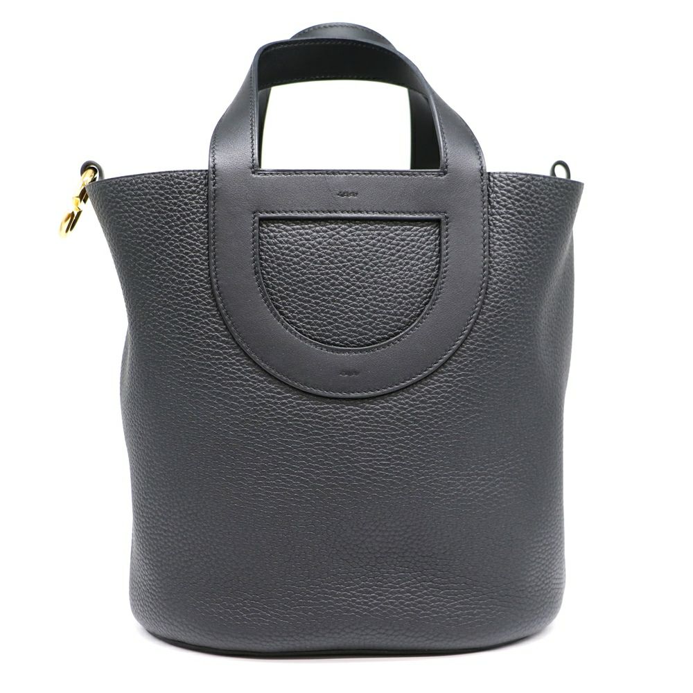 【リユース品】 エルメス HERMES バッグ ハンドバッグ インザループ23 ブラック/ゴールド金具 【お取り寄せ】