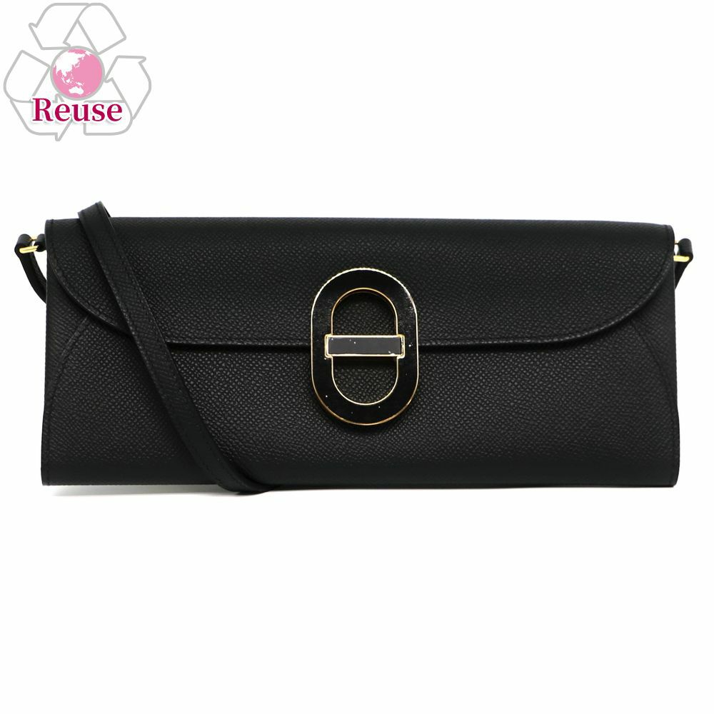 【リユース品】 エルメス HERMES バッグ ショルダーバッグ シェーヌダンクルトゥーゴー ブラック/ゴールド金具 【お取り寄せ】