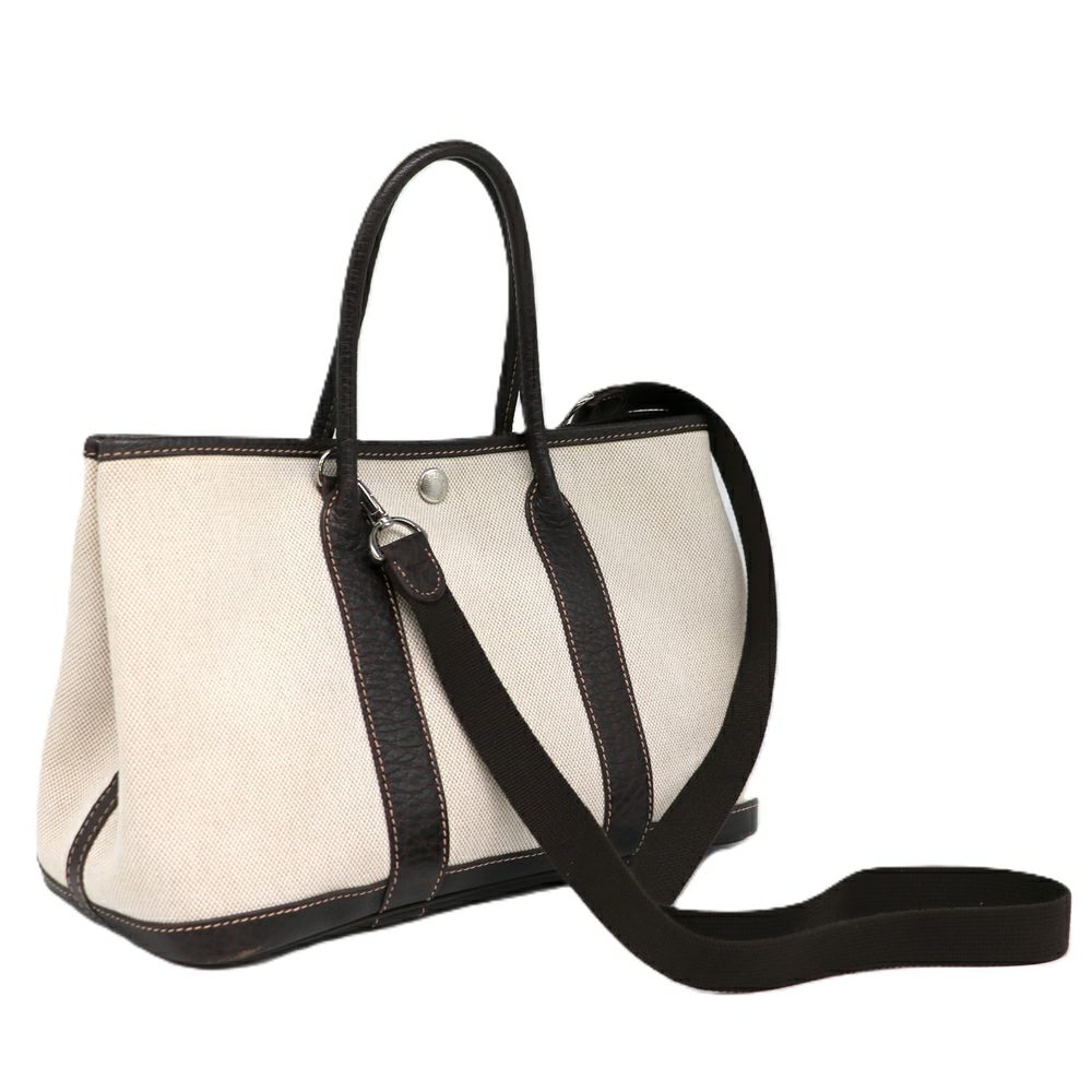 【リユース品】 エルメス HERMES バッグ ハンドバッグ ガーデンパーティTPM アイボリー系 【お取り寄せ】