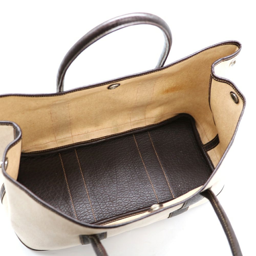 【リユース品】 エルメス HERMES バッグ ハンドバッグ ガーデンパーティPM アイボリー系 【お取り寄せ】