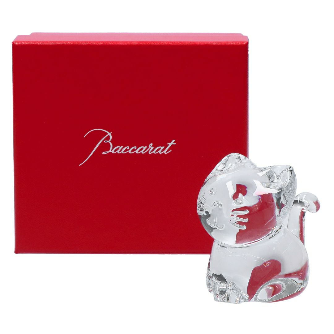 バカラ BACCARAT キャット クリスタル オブジェ 置物 フィギュア 猫 キャット キティ ミニマルズ 2610097 【お取り寄せ】