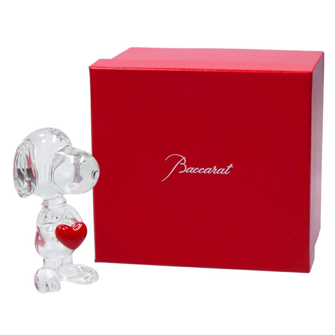 バカラ BACCARAT ハートスヌーピー クリスタル オブジェ 置物 フィギュア キャラクター ハートスヌーピー Peanuts スヌーピー 2613001 【お取り寄せ】