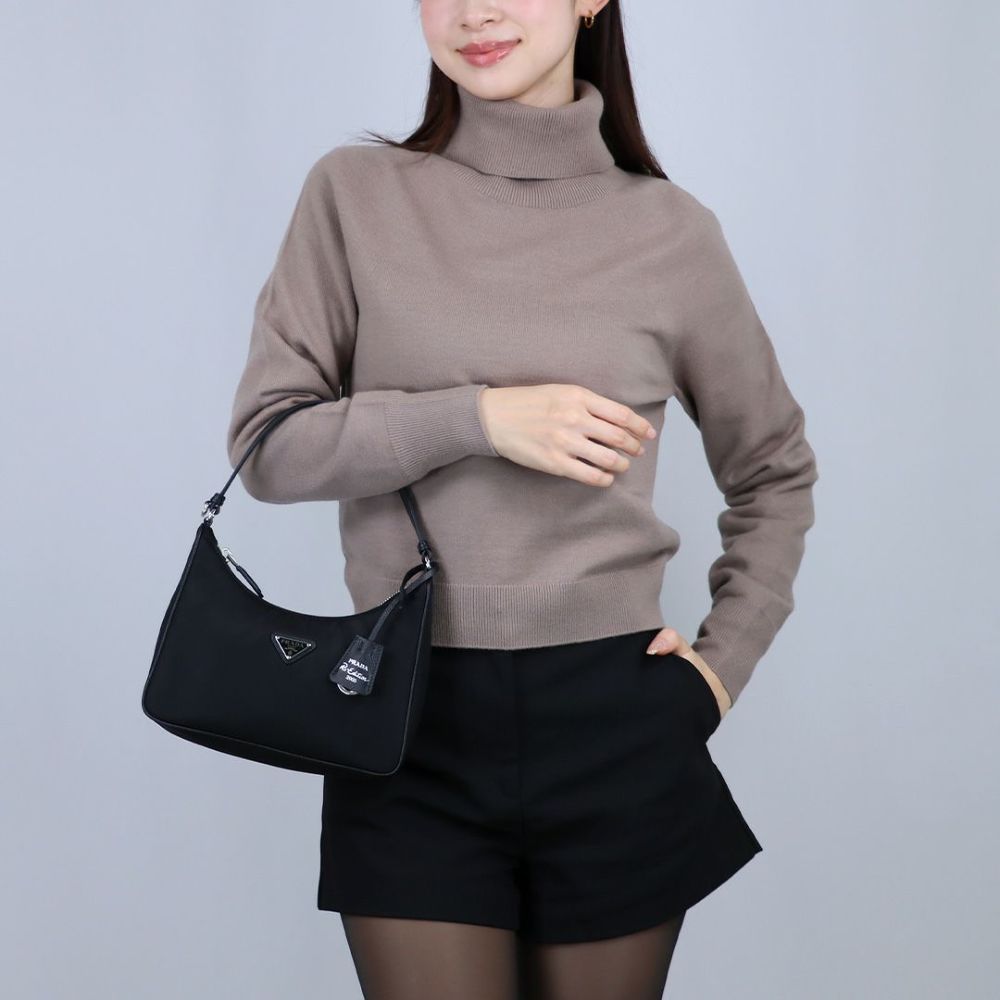 プラダ PRADA ハンドバッグ ミニバッグ RE-EDITION 2005 RE-NYLON ミニバッグ 1N204X R064 TESSUTO+SAFFIANO F0002 NERO