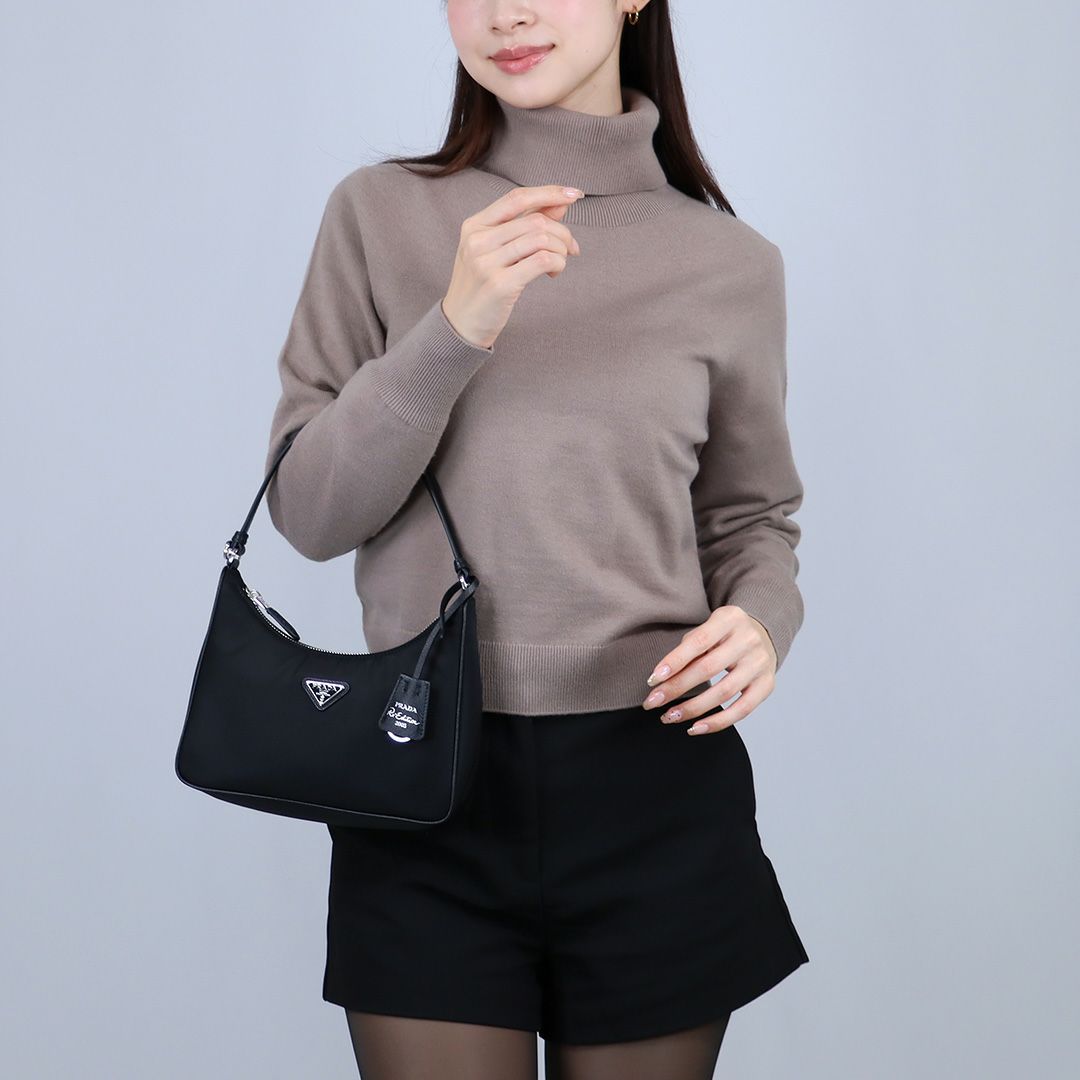プラダ PRADA ハンドバッグ ミニバッグ RE-EDITION 2005 RE-NYLON ミニバッグ 1N204X R064 TESSUTO+SAFFIANO F0002 NERO