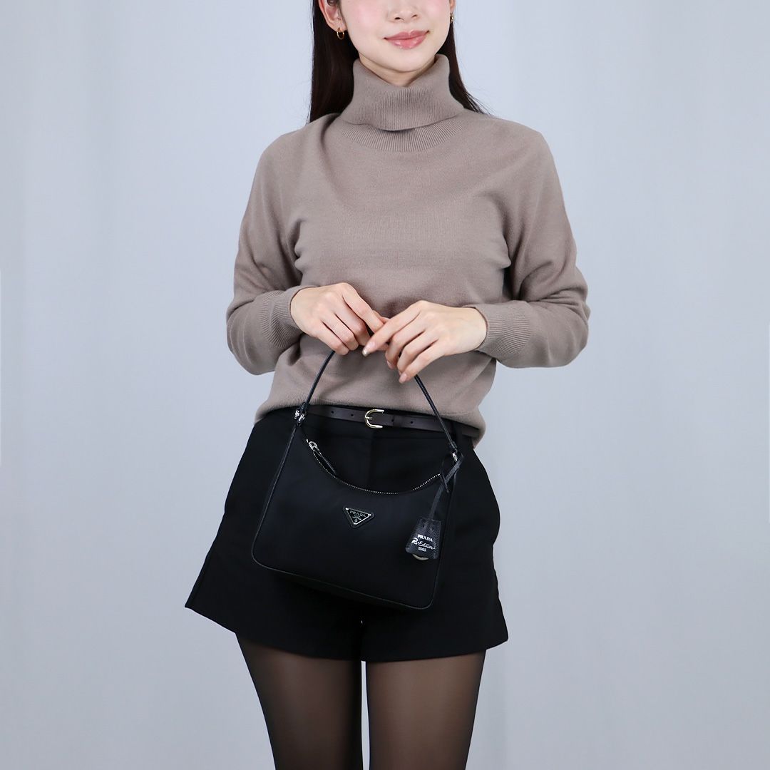 プラダ PRADA ハンドバッグ ミニバッグ RE-EDITION 2005 RE-NYLON ミニバッグ 1N204X R064 TESSUTO+SAFFIANO F0002 NERO