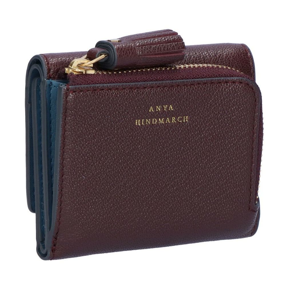 アニヤハインドマーチ ANYA HINDMARCH 折り財布 三つ折財布 PEEPING EYES ピーピング アイズ 204866/5050925204866 CLARET ミニ トライフォルド ウォレット
