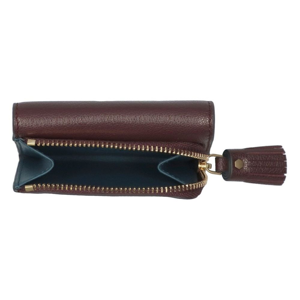 アニヤハインドマーチ ANYA HINDMARCH 折り財布 三つ折財布 PEEPING EYES ピーピング アイズ 204866/5050925204866 CLARET ミニ トライフォルド ウォレット