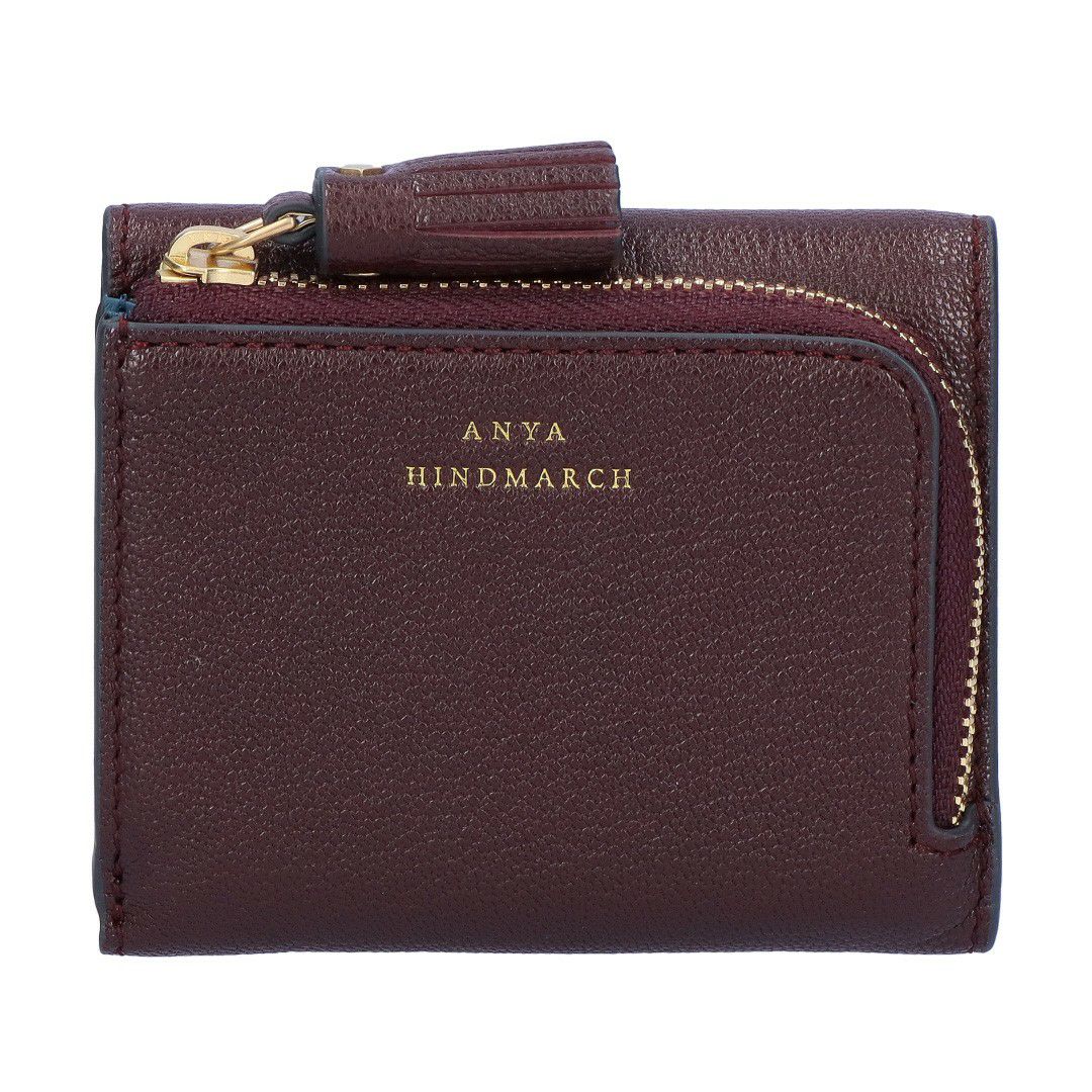 アニヤハインドマーチ ANYA HINDMARCH 折り財布 三つ折財布 PEEPING EYES ピーピング アイズ 204866/5050925204866 CLARET ミニ トライフォルド ウォレット