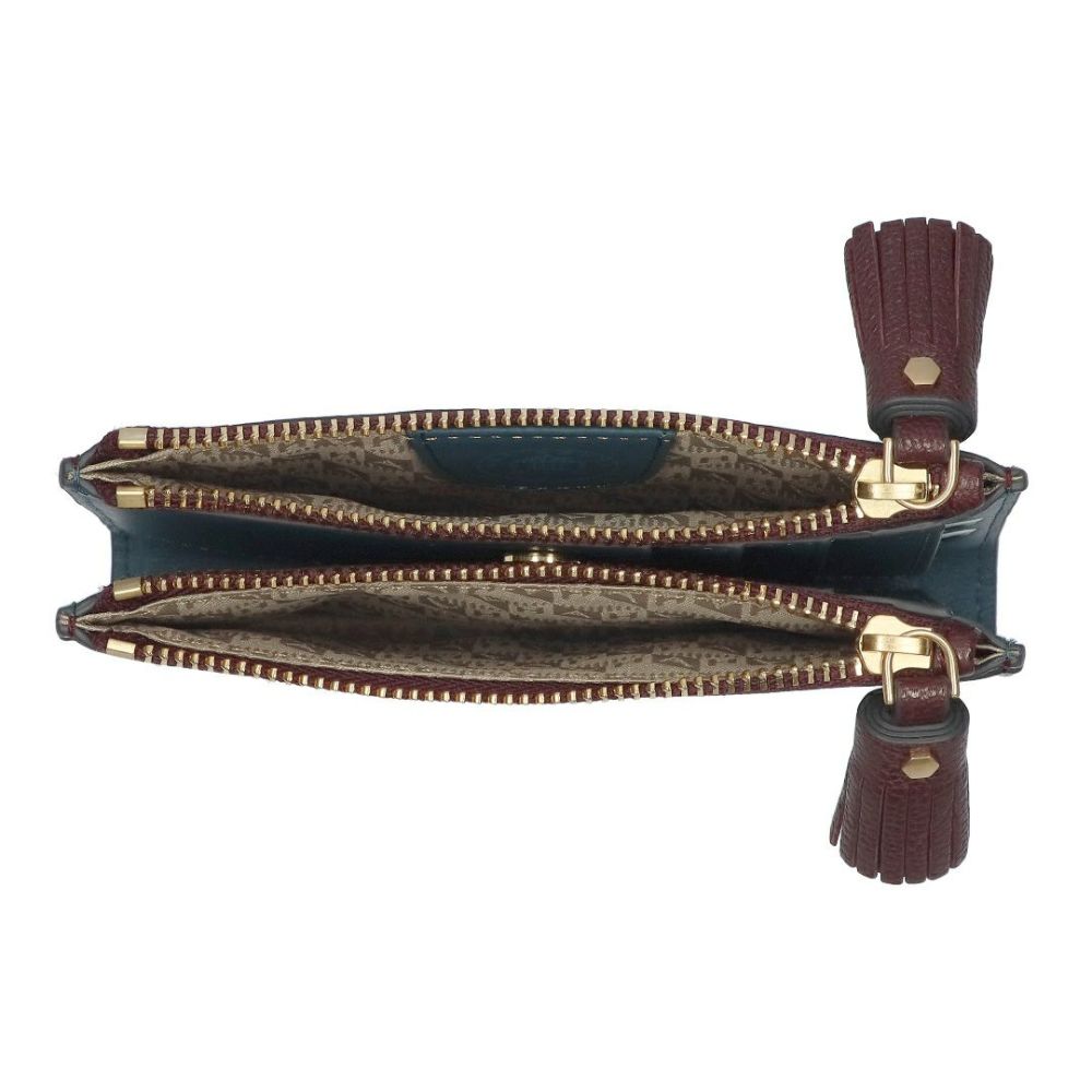 アニヤハインドマーチ ANYA HINDMARCH 折り財布 ニつ折財布 PEEPING EYES ピーピング アイズ 204873/5050925204873 CLARET スモール ダブルジップ ウォレット