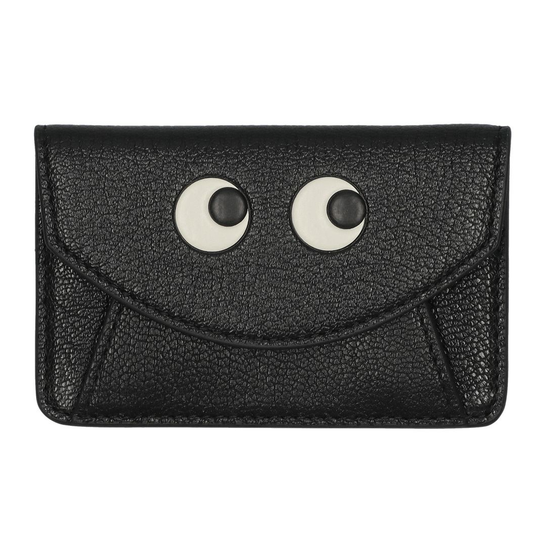 アニヤハインドマーチ ANYA HINDMARCH カードケース スマホ マグネット マグセーフ対応 199452/5050925199452 BLACK ENVELOPE CARD CASE MAG SAFE EYES IN CAPRA