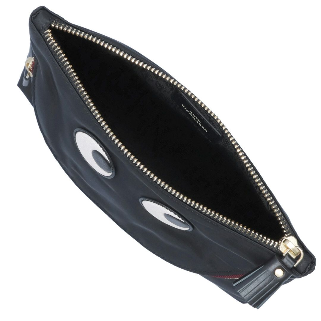 アニヤハインドマーチ ポーチ HAPPY EYES POUCH ハッピーアイズポーチ 152976 193559(5050925193559) ブラック ANYA HINDMARCH