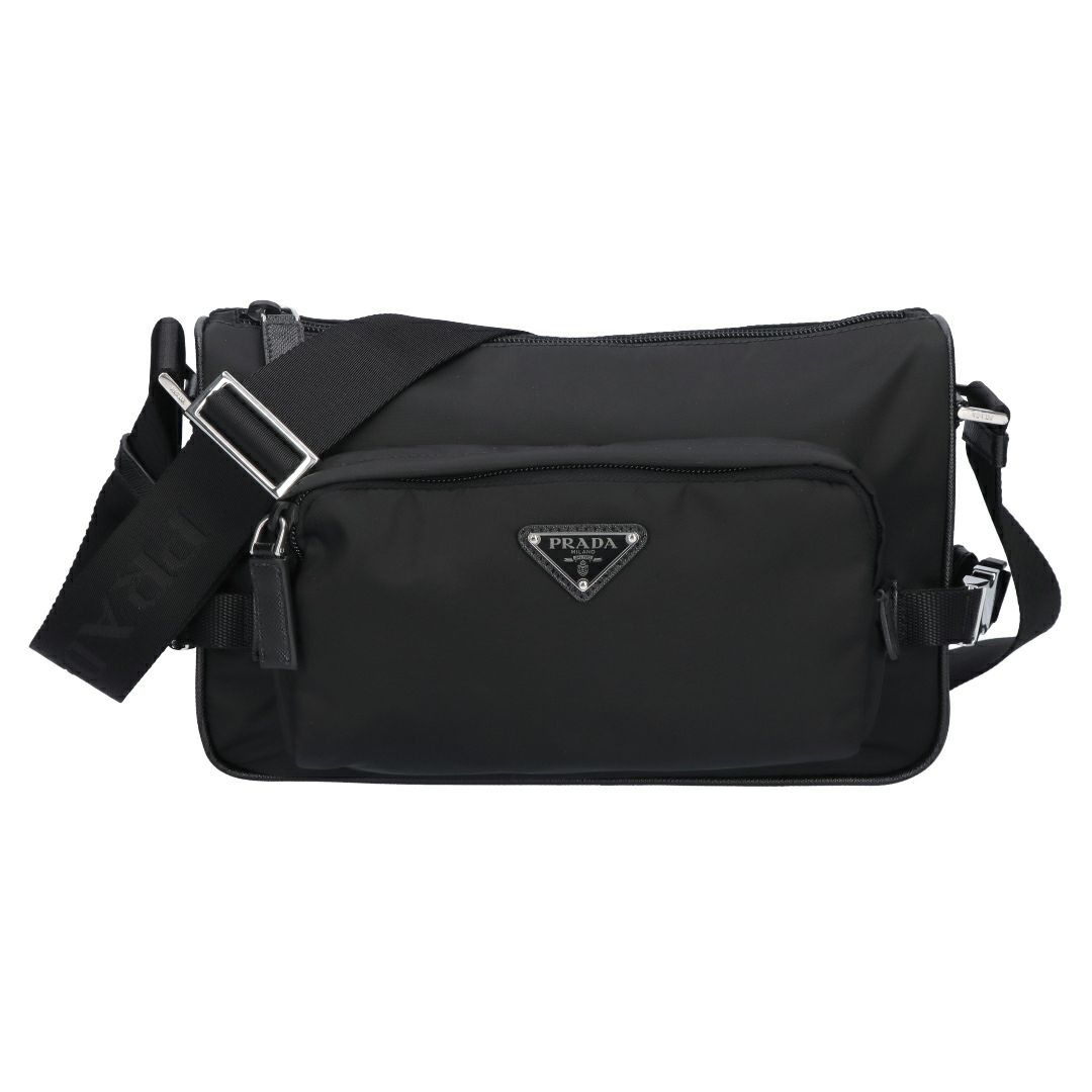 プラダ PRADA ショルダーバッグ ミディアム RE-NYLON サフィアーノレザー 2VH192 2DMG OOO F0002 NERO