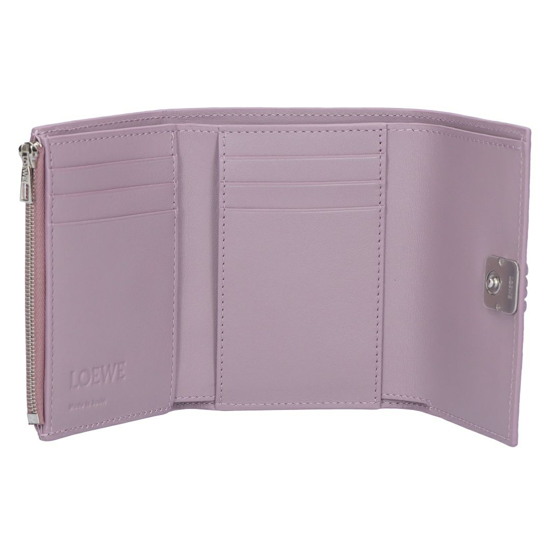 ロエベ LOEWE 折財布 三つ折り財布 アナグラム ヴァーティカル ウォレット スモール C821S33X14 5678 DIRTY MAUVE 【お取り寄せ】