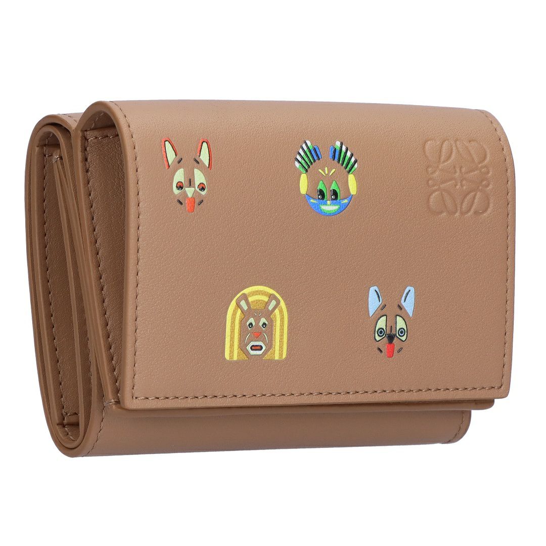 ロエベ LOEWE 折財布 三つ折り財布 トライフォールド ウォレット キャッツ C643TR2X54 9579 MOCHA/MOCHA 【お取り寄せ】