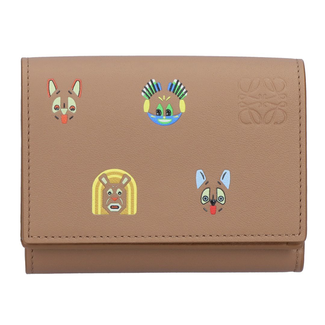 ロエベ LOEWE 折財布 三つ折り財布 トライフォールド ウォレット キャッツ C643TR2X54 9579 MOCHA/MOCHA 【お取り寄せ】
