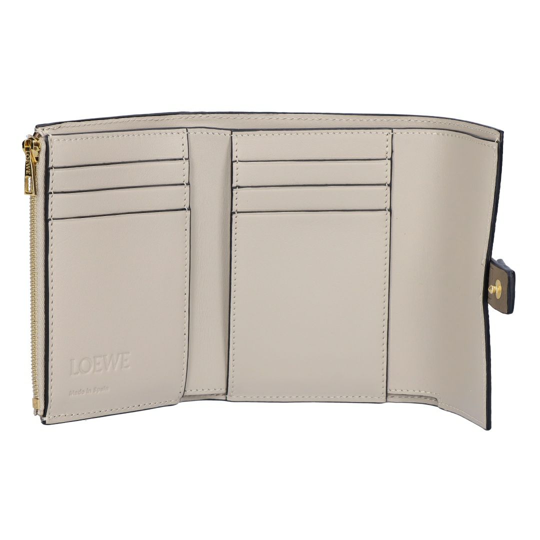 ロエベ LOEWE 折財布 三つ折り財布 スモール ヴァーティカル ウォレット C660S86X04 3589 TAUPE/GOLD 【お取り寄せ】