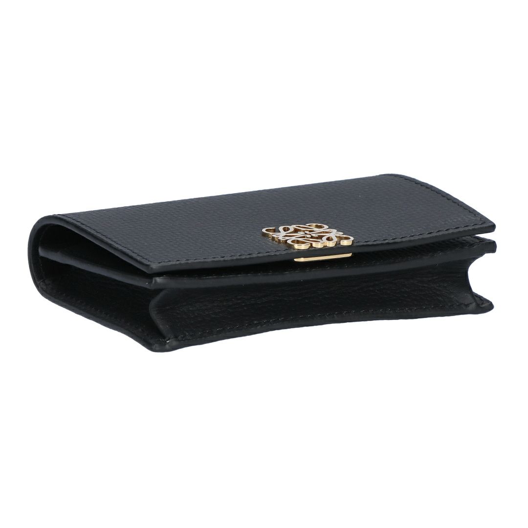 ロエベ LOEWE カードケース 名刺入れ アナグラム ビジネス カードフォルダー C821M97X08 1206 BLACK/GOLD 【お取り寄せ】