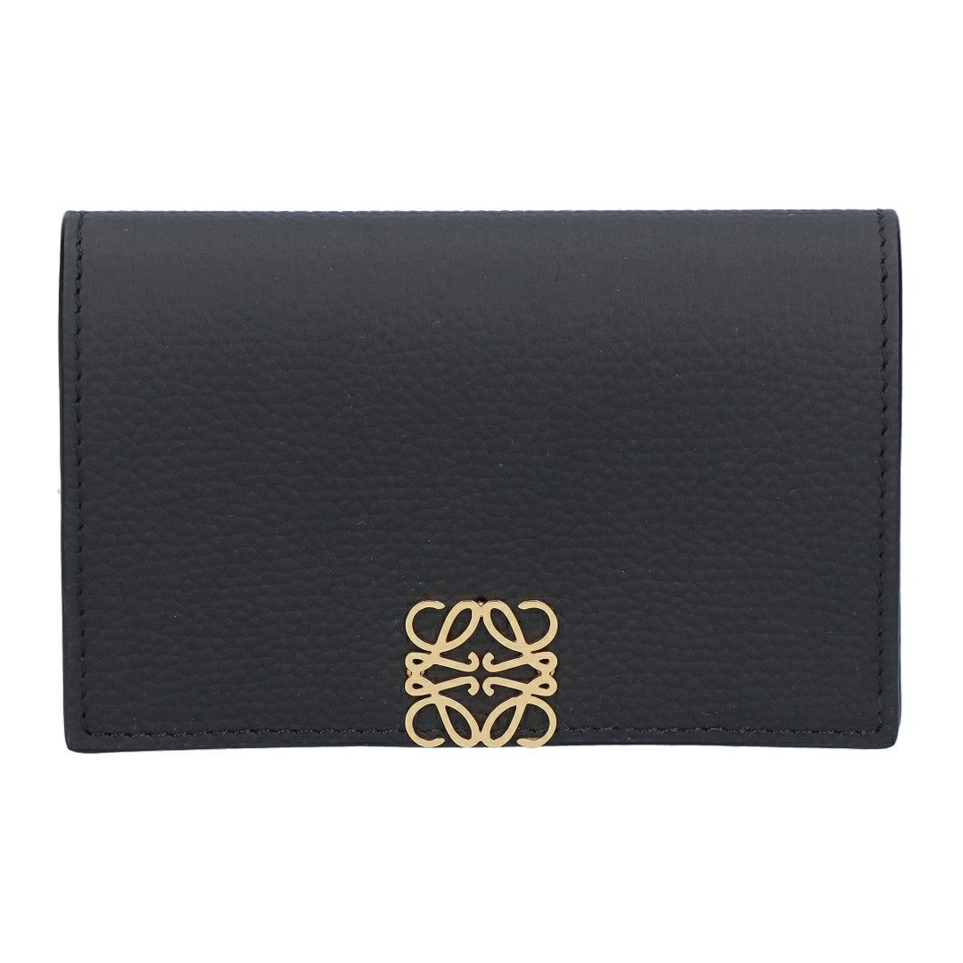 ロエベ LOEWE カードケース 名刺入れ アナグラム ビジネス カードフォルダー C821M97X08 1206 BLACK/GOLD 【お取り寄せ】