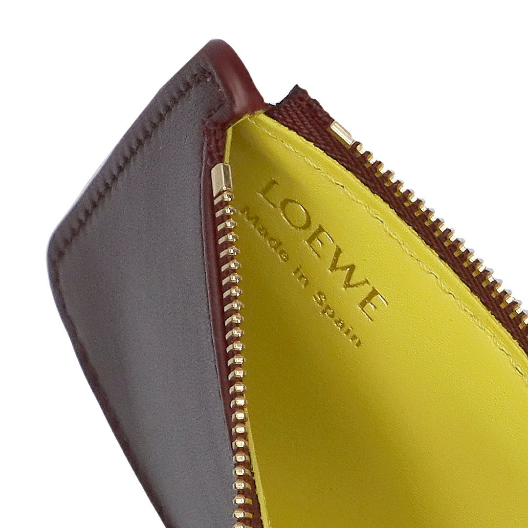 ロエベ LOEWE コインケース カードケース フラグメントケース ノット コイン カードホルダー CEM1Z40X02 0059 DARK BURGUNDY/LIGHT CITRINEH 【お取り寄せ】