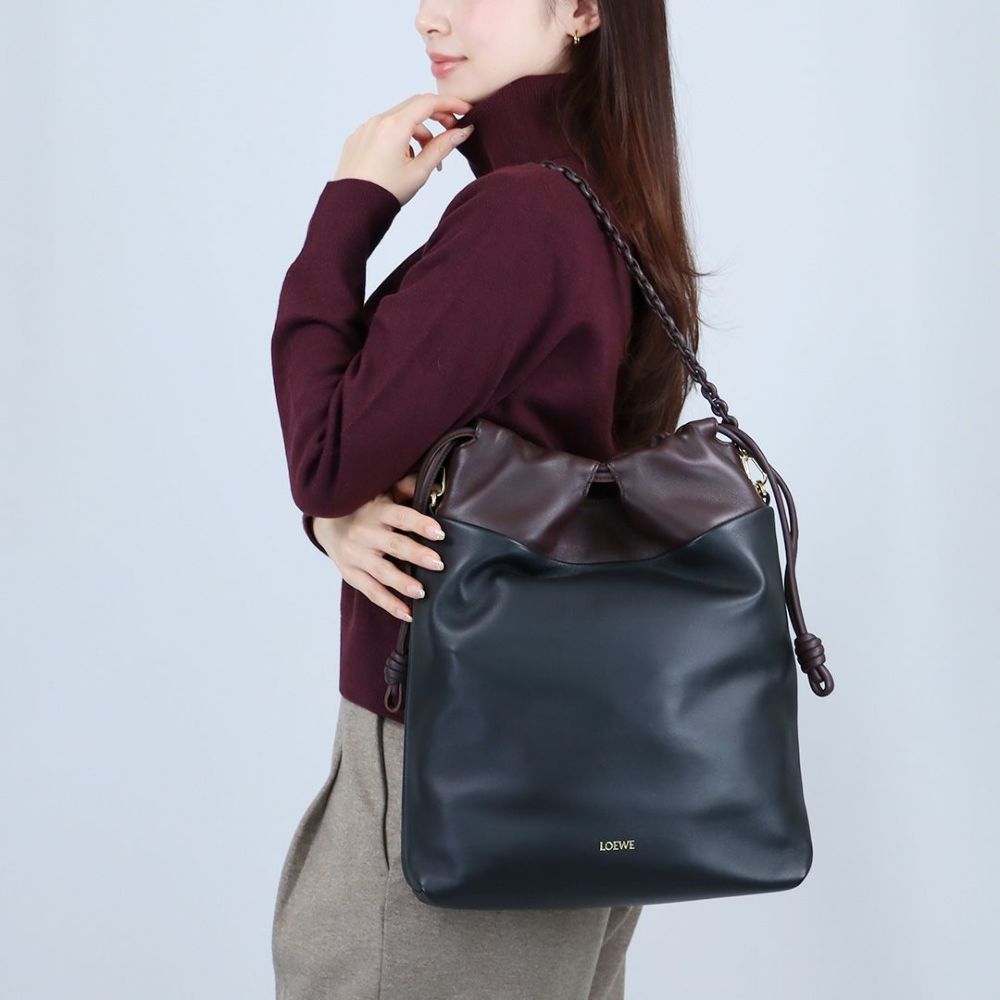 ロエベ LOEWE 2WAYバッグ FLAMENCO フラメンコ A411FIOX13 0020 BLACK/DARK BR