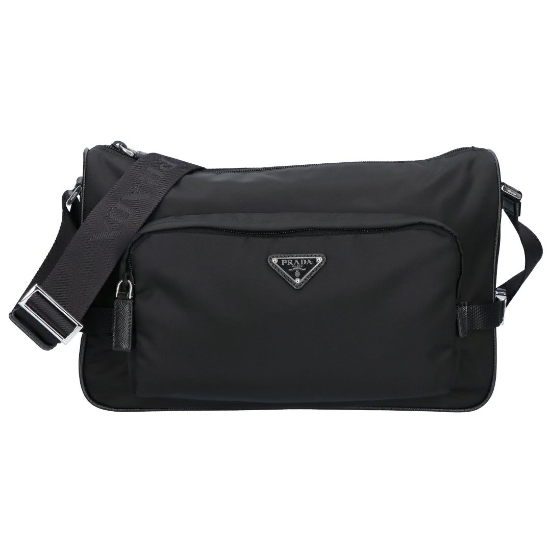 プラダ PRADA ショルダーバッグ クロスボディ ラージ RE-NYLON サフィアーノレザー ショルダーバッグ 2VH191 2DMG OOO F0002 NERO