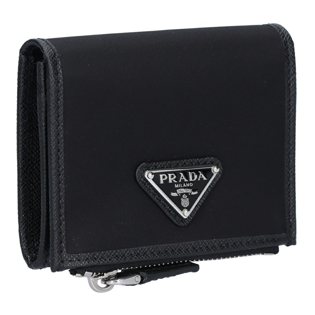 プラダ PRADA 折財布 二つ折り財布 ミニ財布 TESSUTO+SAFFIAN テスートサフィアーノ 2MC128 2DMH F0002 NERO
