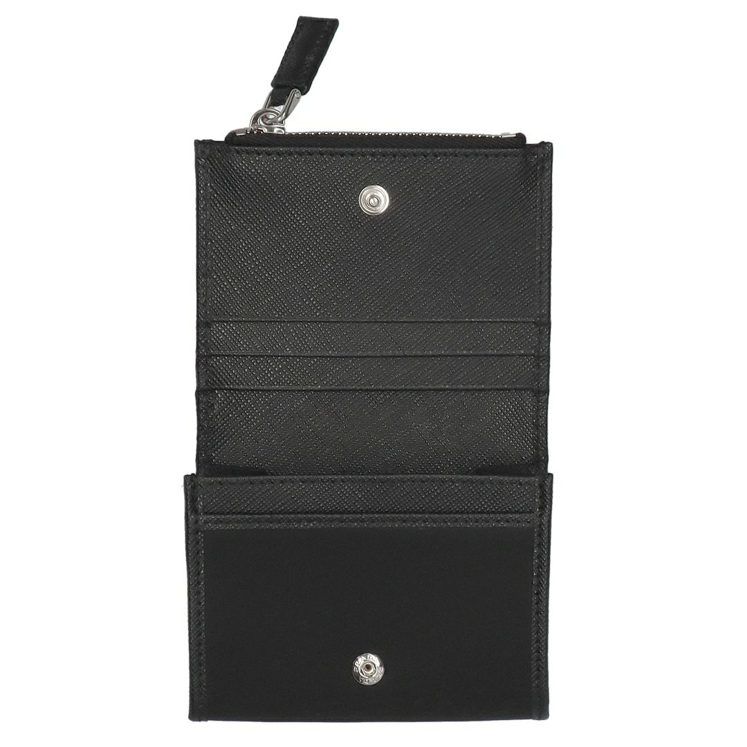 プラダ PRADA 折財布 二つ折り財布 ミニ財布 TESSUTO+SAFFIAN テスートサフィアーノ 2MC128 2DMH F0002 NERO