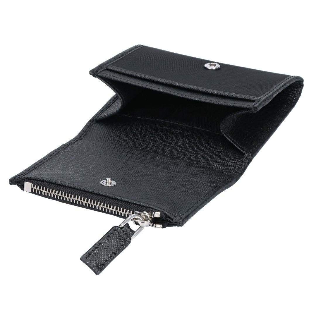 プラダ PRADA 折財布 二つ折り財布 ミニ財布 TESSUTO+SAFFIAN テスートサフィアーノ 2MC128 2DMH F0002 NERO