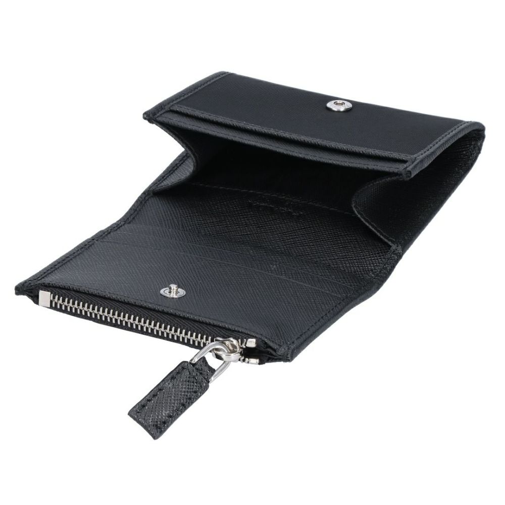 プラダ PRADA 折財布 二つ折り財布 ミニ財布 TESSUTO+SAFFIAN テスートサフィアーノ 2MC128 2DMH F0002 NERO