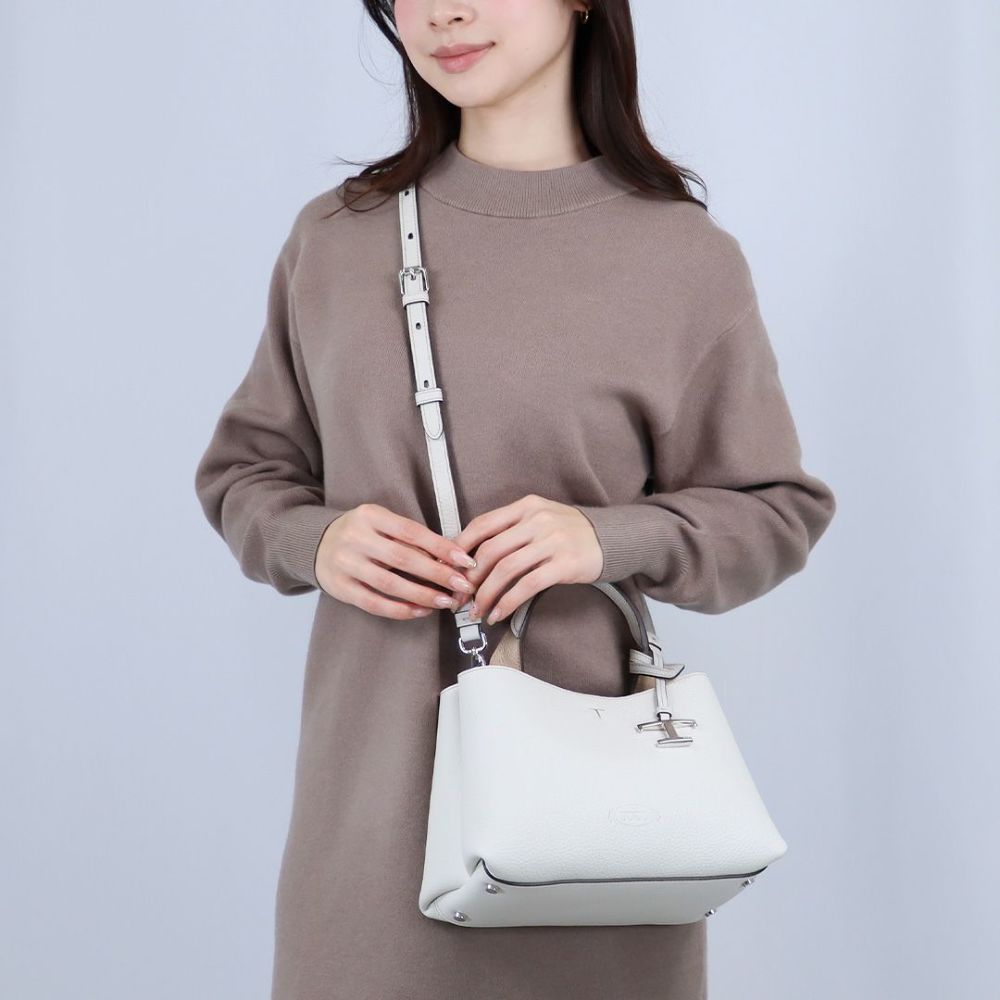 トッズ TODS 2WAYバッグ レザー バッグ Tタイムレス マイクロ