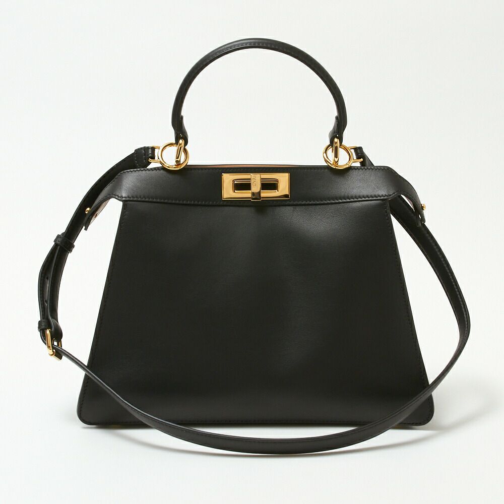 フェンディ 2WAYバッグ 【PEEKABOO ISEEU：ピーカブー アイシーユー】ミディアム 8BN321 A6V3 ブラック(F1CJZ NERO+LIGHT ROSE) FENDI 