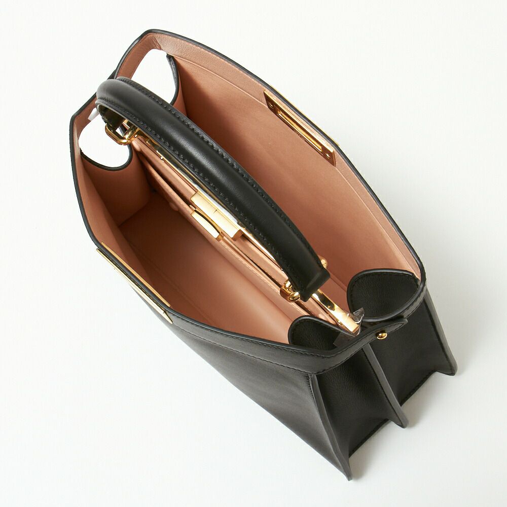 フェンディ 2WAYバッグ 【PEEKABOO ISEEU：ピーカブー アイシーユー】ミディアム 8BN321 A6V3 ブラック(F1CJZ NERO+LIGHT ROSE) FENDI 